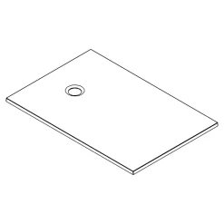 GoodHome Receveur de douche l.80 x L.120 cm blanc antidérapant Leira