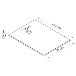 Receveur De Douche|GoodHome Receveur de douche l.90 x L.120 cm blanc antidérapant Leira
