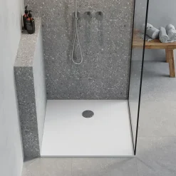 GoodHome Receveur de douche l.90 x L.90 cm blanc antidérapant Leira