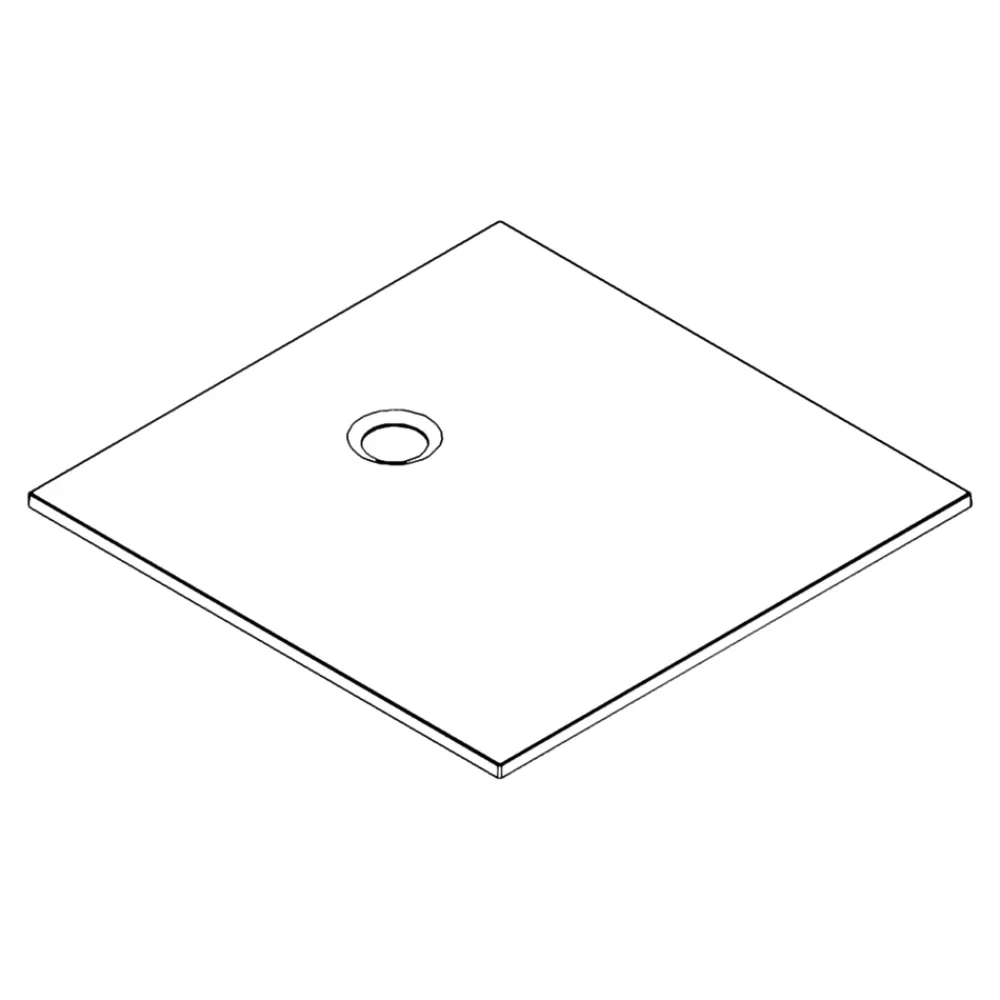 GoodHome Receveur de douche l.90 x L.90 cm blanc antidérapant Leira