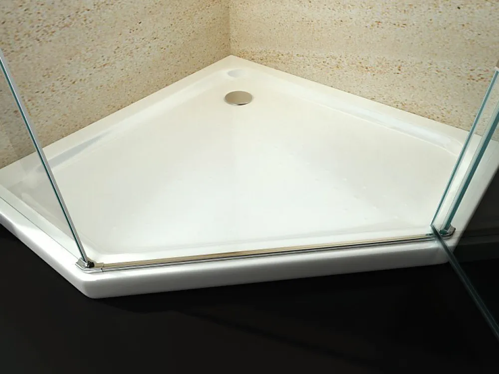 Receveur De Douche|Bernstein Receveur de douche pentagonal - 90x90cm et système d'évacuation