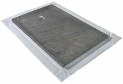 Onbath'S Receveur de douche pierre naturelle ardoise claire 120x90 cm extra plat grille carrée