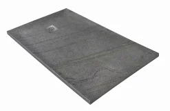 Onbath'S Receveur de douche pierre naturelle ardoise claire 120x90 cm extra plat grille carrée