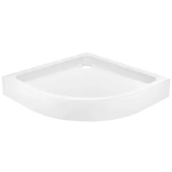 Receveur de douche quart de cercle à poser 90 x 90 cm, Dommel