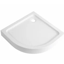 Receveur de douche quart de cercle à poser 90 x 90 cm, Dommel