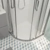 Receveur De Douche|GoodHome Receveur de douche quart de cercle 80 x 80 cm, résine, blanc, Cavally