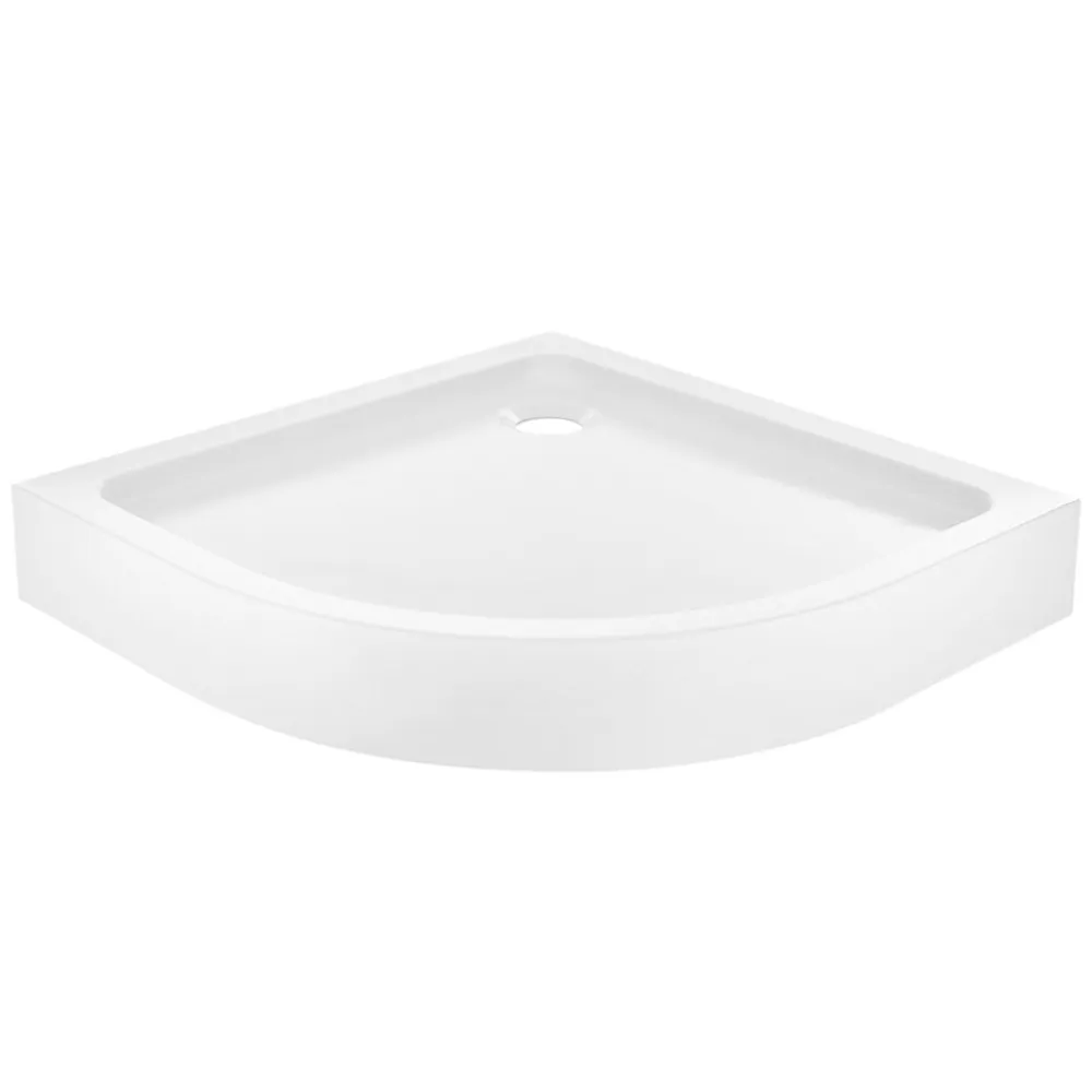 Receveur de douche quart de cercle à poser 80 x 80 cm, Dommel