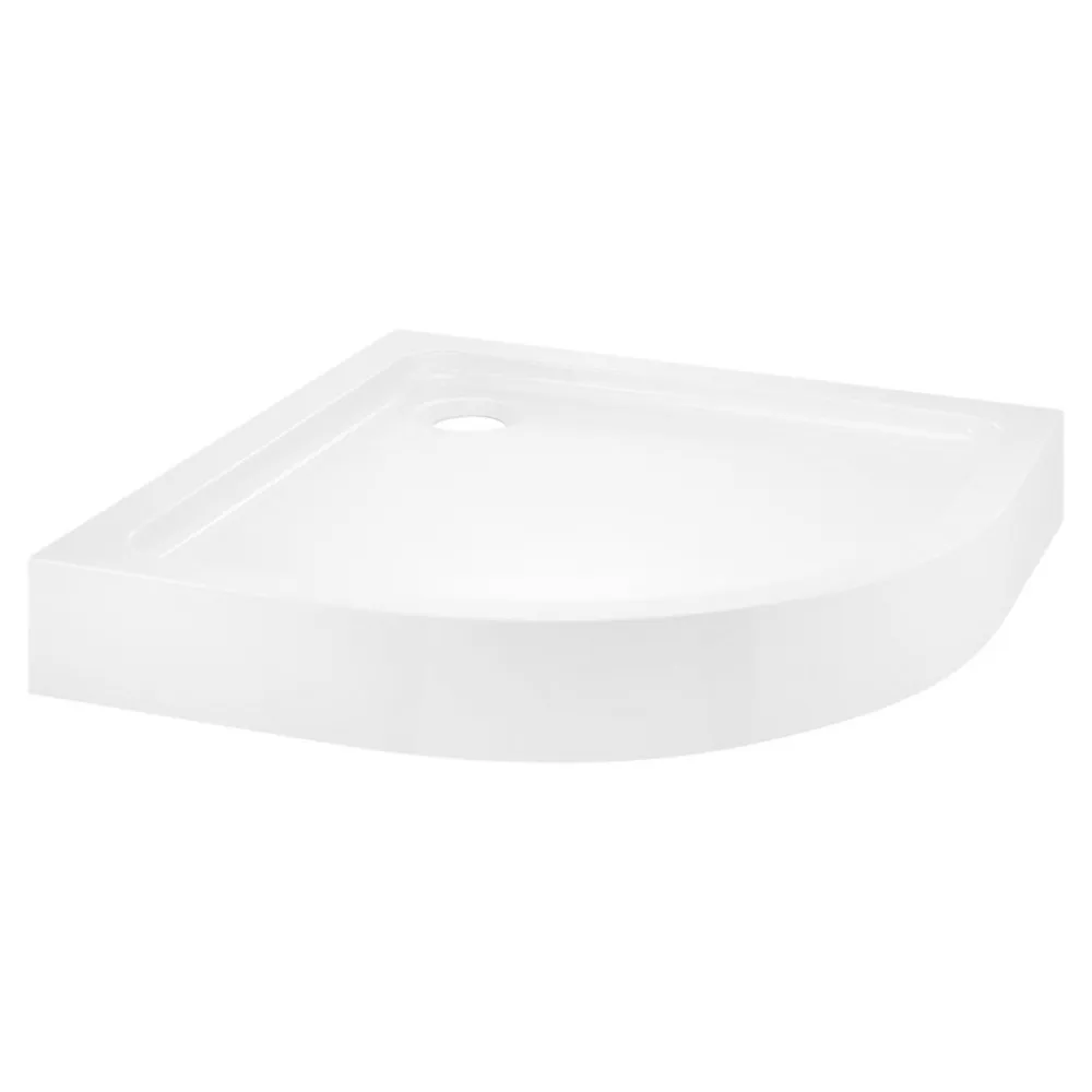 Receveur de douche quart de cercle à poser 80 x 80 cm, Dommel