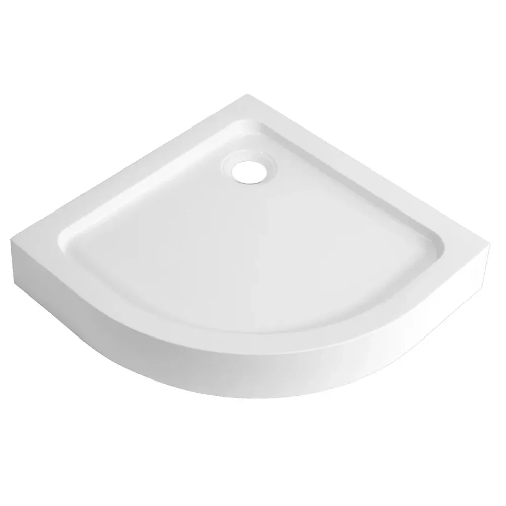 Receveur de douche quart de cercle à poser 80 x 80 cm, Dommel