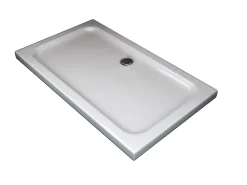 Laneri Receveur de douche rectangulaire surbaissé en Abs avec bonde inclus H. 5 cm - 80 x 140