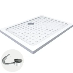Receveur De Douche|Saniverre Receveur de douche SANA + bonde 90 x 120 cm blanc -