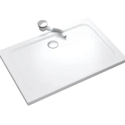 Receveur De Douche|Saniverre Receveur de douche SHIMMER 70 x 90 cm acrylique Blanc + bonde et siphon inclus -