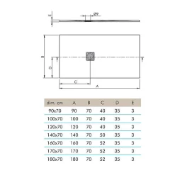 Sanycces Receveur de douche ultra-léger LOGIC - 100 x 70 cm - Blanc - Résistant et Facile à installer - Salle de bain - Douche