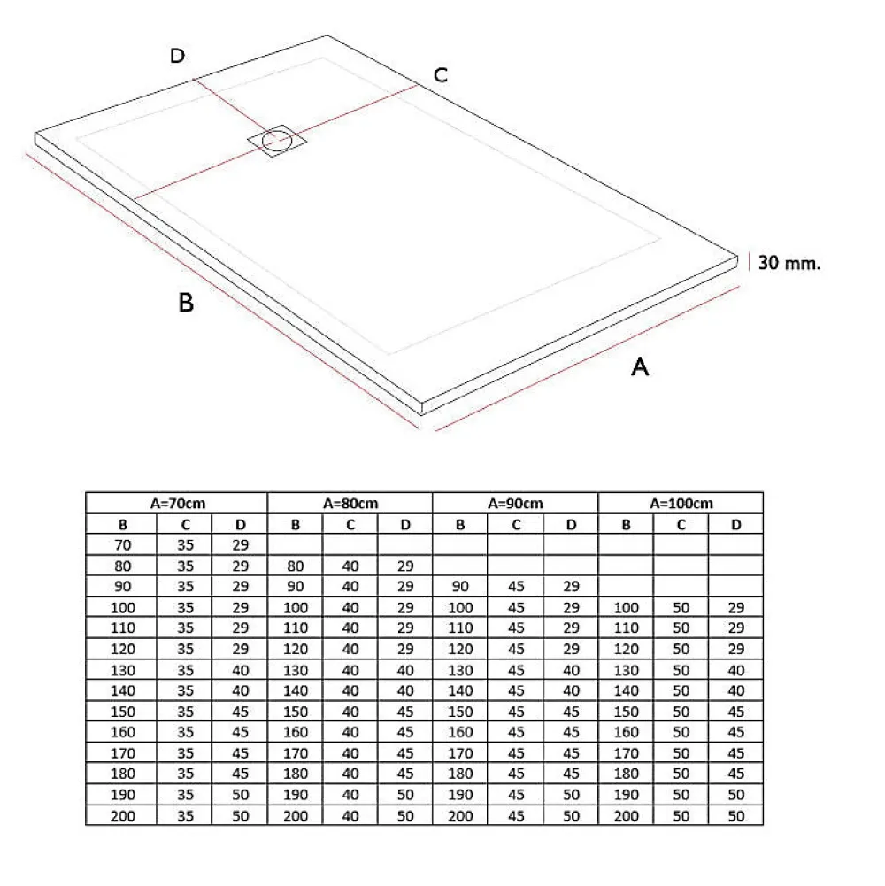 Stano Receveur de douche 70x160 cm extra plat ONDA en resine surface ardoisee blanc Grille inox