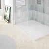 Receveur De Douche|Ayor Bathroom Receveur de douche 90x160 cm extra plat, résine et minéral, marbre blanc, Nola