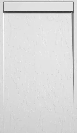 Receveur De Douche|Stano Receveur de douche 80x170 cm extra plat CLEVER en resine surface ardoisee blanc