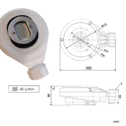 Receveur De Douche|Stano Receveur de douche 80x170 cm extra plat CLEVER en resine surface ardoisee blanc