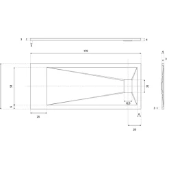 Receveur De Douche|Cuisibane Receveur de douche 170x70 cm extra plat - SAPHIR