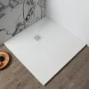 Receveur De Douche|Kiamami Valentina Receveur De Douche 70X70 En Résine Blanche Effet Pierre Avec Paroi De Douche Muse