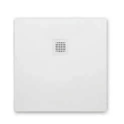 Receveur De Douche|Kiamami Valentina Receveur De Douche 70X70 En Résine Blanche Effet Pierre Avec Paroi De Douche Muse