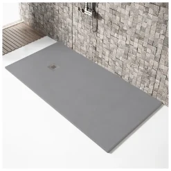 Receveur De Douche|Stano Receveur de douche 90x170cm extra plat MADISON en resine surface ardoisee beton