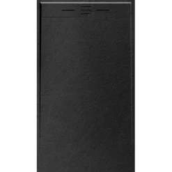 Receveur De Douche|Essebagno Receveur Résine 120 x 80 Façon Ardoise Noir