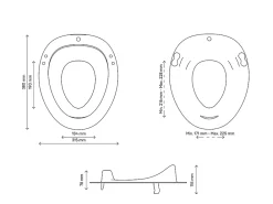 Abattant Wc|GoodHome Reducteur Abattant WC Yalu blanc