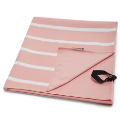 Gant De Toilette|Regatta - Serviette de plage motif/style rayé Rose p'le / Blanc (Taille unique)