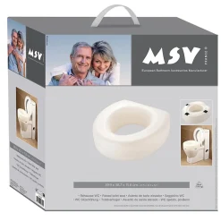 MSV Rehausseur WC 15cm pour personne à mobilité réduite Max 100kg