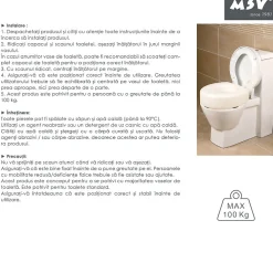 MSV Rehausseur WC 15cm pour personne à mobilité réduite Max 100kg