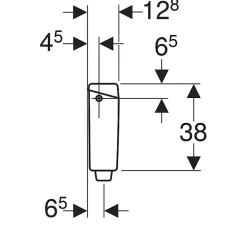 Wc Suspendu|Geberit RESERVOIR AP123 6/9L IND.DISSIMULE BLANC AVEC COUDE - RESERVOIR AP123 6/9L IND.DISSIMULE BLANC AVEC COUDE