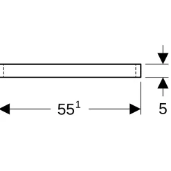 Geberit Réhausse 5 cm habillage blanc Lineo