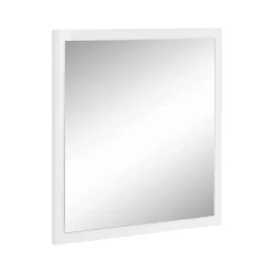Dmora Rino Mirror, Miroir de salle de bain, 100% Made in Italy, 60x2h60 cm, Blanc brillant