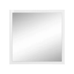 Dmora Rino Mirror, Miroir de salle de bain, 100% Made in Italy, 60x2h60 cm, Blanc brillant