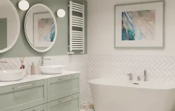 Robinet De Baignoire|Invena Robinet 3 Trous Noir Poignée Douche Mitigeur Salle De Bain Faible Encombrement
