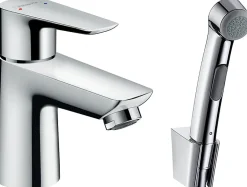 Hansgrohe Robinet bidet avec douchette Talis E + bonde Push-Open Chromé