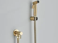 Signature Robinet bidet Doré en Acier Inox Murale Trou Unique