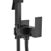 Robinet De Bidet|Invena Robinet Bidet Douchette Noir Forme Carree Monocommande