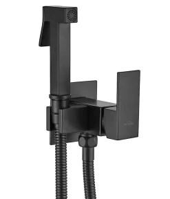 Robinet De Bidet|Invena Robinet Bidet Douchette Noir Forme Carree Monocommande
