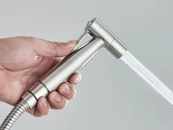 Signature Robinet bidet en Acier Inox Murale Trou Unique