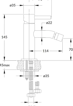 Robinet De Bidet|Omnires Robinet Bidet Mitigeur Lavabo Or Monocommand