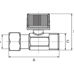 Arco Robinet d'arrêt 1/4 de tour - - MF 1/2' - Nickelé mat