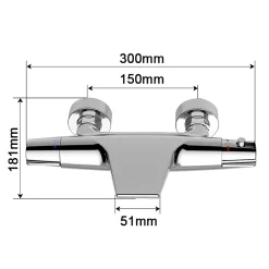 Homelody Robinet de Baignoire Cascade Mitigeur Thermostatique de Douche pour Baignoire Robinet de Douche Laiton Chromé Design Elégant