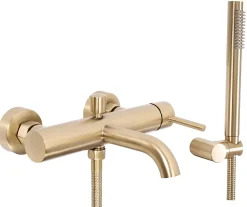 Robinet De Baignoire|Rea Robinet De Baignoire Lungo Brush Gold