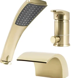 Robinet De Baignoire|Rea Robinet De Baignoire Riven Brush Gold