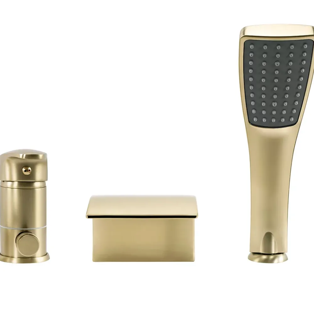 Robinet De Baignoire|Rea Robinet De Baignoire Riven Brush Gold