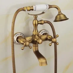 Robinet De Baignoire|Rea Robinet de baignoire Rustico Antique Gold