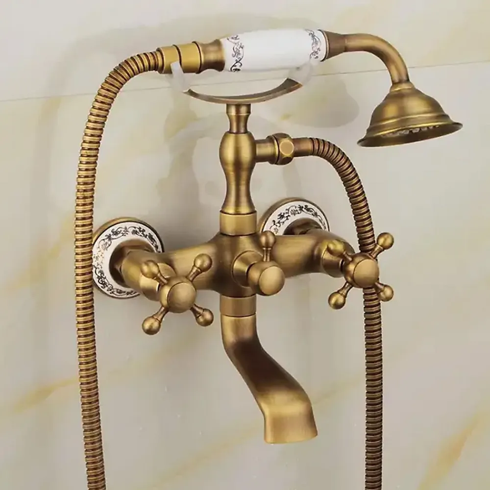Robinet De Baignoire|Rea Robinet de baignoire Rustico Antique Gold