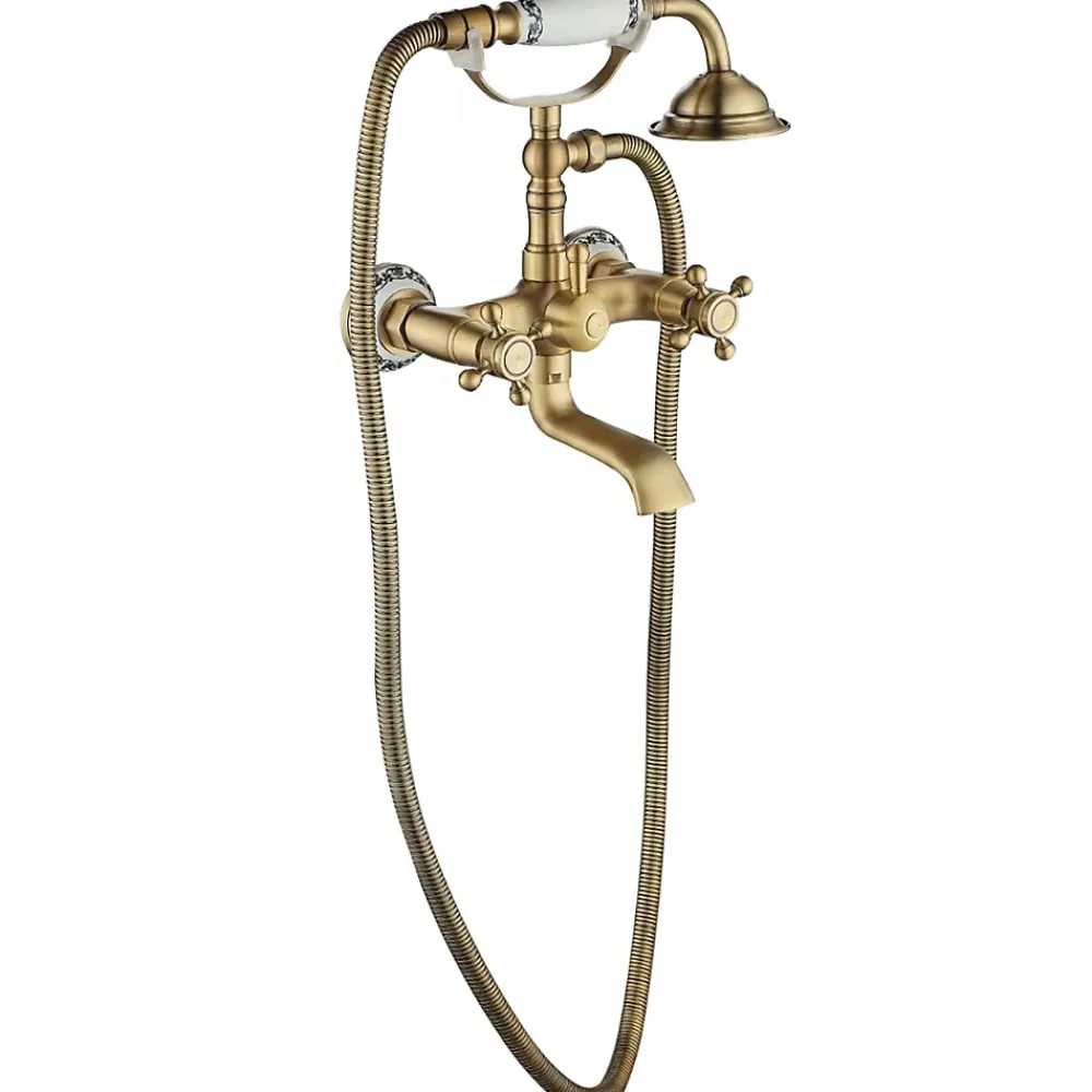 Robinet De Baignoire|Rea Robinet de baignoire Rustico Antique Gold