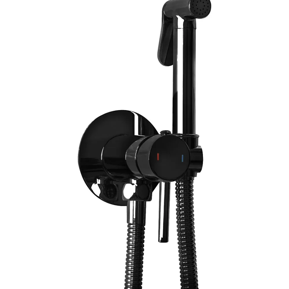 Rea Robinet de bidet encastré Lungo loop black metallic